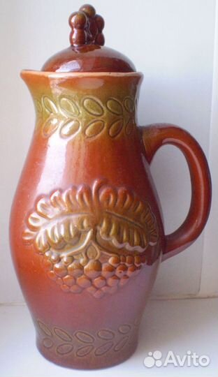 Большой кувшин с крышкой. Керамика. Кунгур, зхи