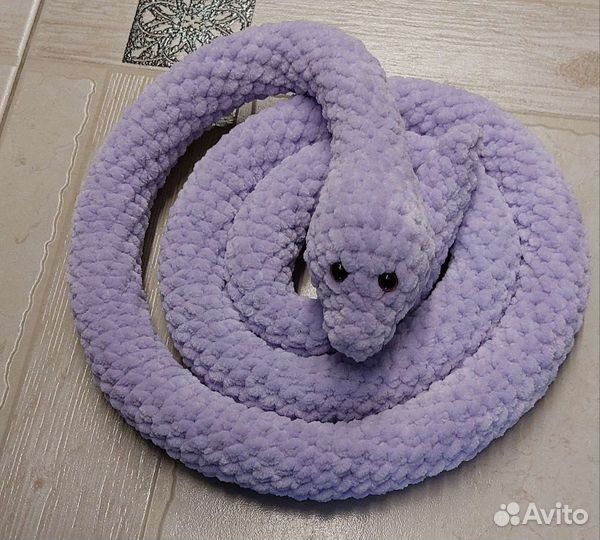 Вязаные игрушки змея 150см
