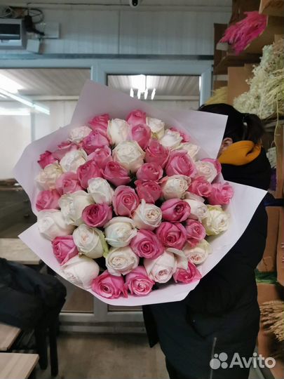 Розы Эквадор Букеты 101роза,51 роза, 25 роз