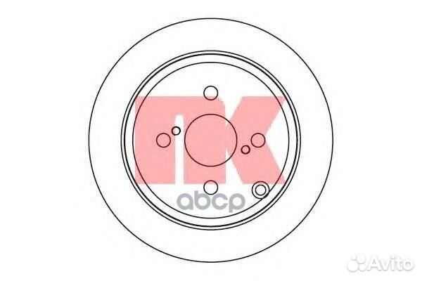 Диск тормозной задний 42431-02071 204584 Nk
