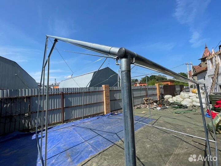 Палатка Каркасная утепленная зеленого цвета 5х4м