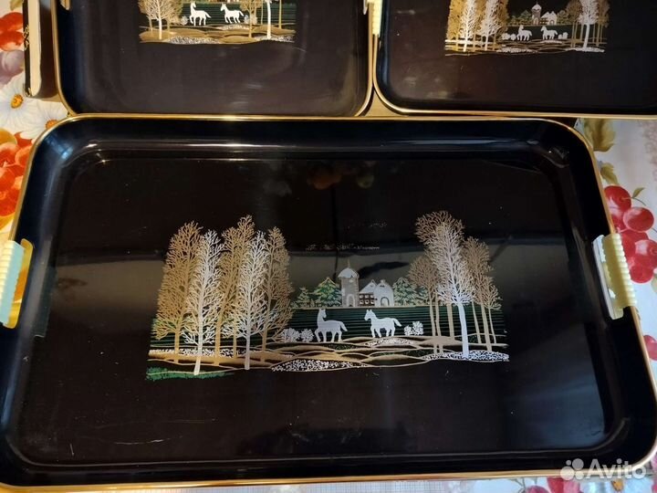 Новый набор подносов 3 шт