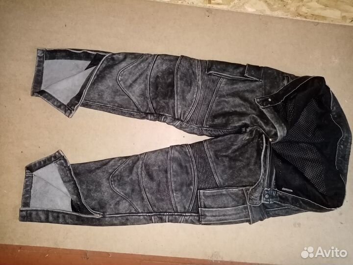 Мотоштаны кожаные мужские