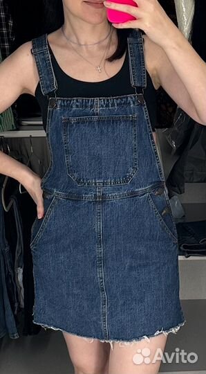 Джинсовый сарафан платье 42 размер