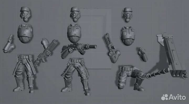 Star wars legion Imperial Shoretroopers 3D Печать