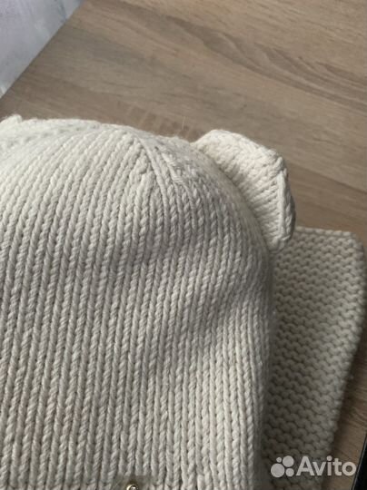 Комплект шапка и снуд из шерсти мериноса ог52