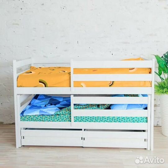 Кроватка берёза для малыша выдвижная матрешка эко