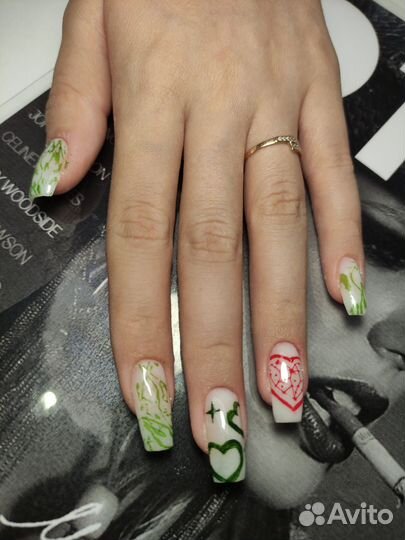 Маникюр/укрепление/гель-лак+ дизайн