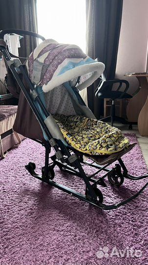 Коляска санки б/у