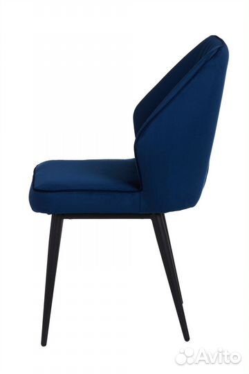 Стул michael черный/велюр dark blue LUX mr20