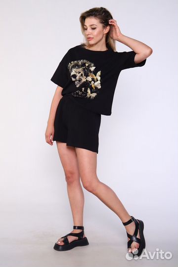 Оптом. Пижама ТК - черный №Н-366