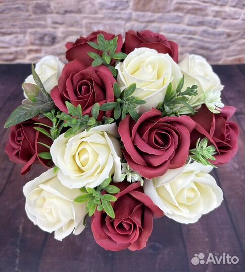 Букет из мыльных роз