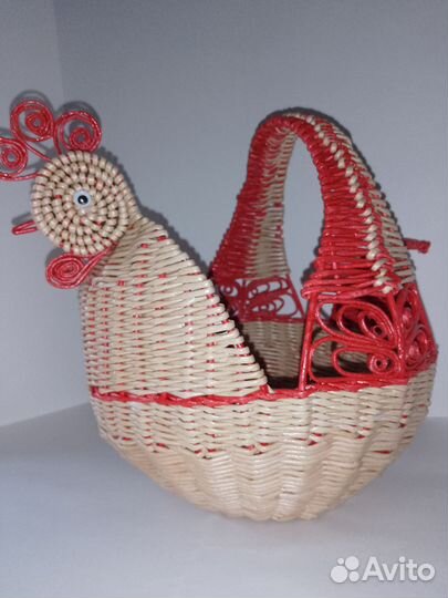 Корзинка курочка, пасхальная курочка, конфетница
