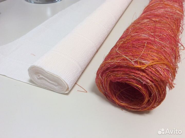 Упаковка для цветов 2 рулона (креп бумага+сетка)