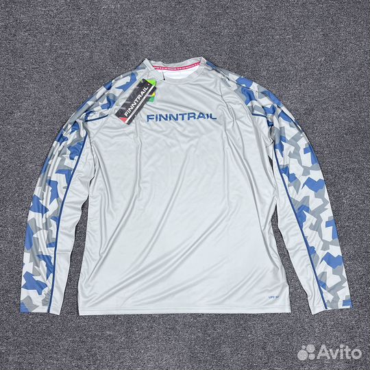 Лонгслив Finntrail Wave Gray-Blue, 2XL, новый