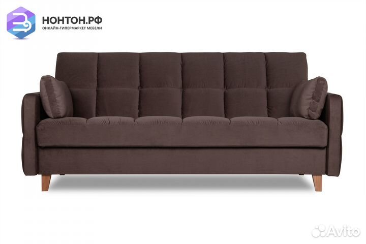 Диван книжка Ригдом коричневый