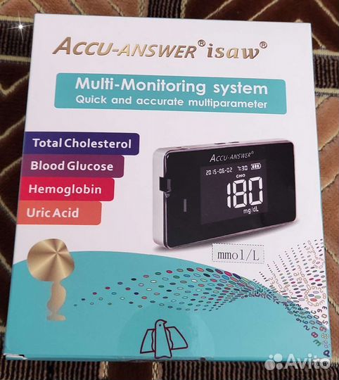 Измеритель сахара,гемоглобина,мочевой кислоты и хо