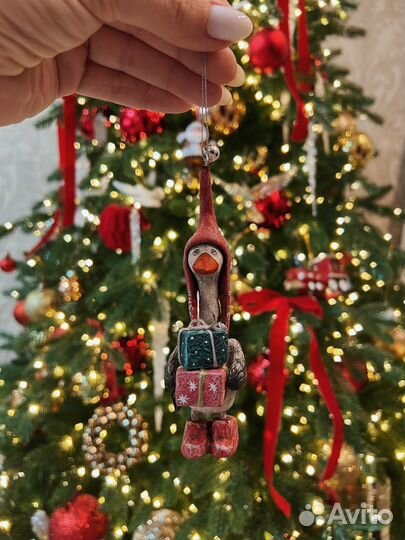 Елочные игрушки из папье маше и ваты