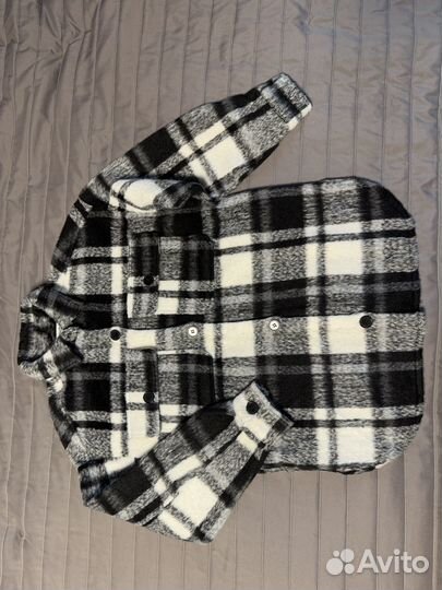 Рубашка в клетку теплая женская
