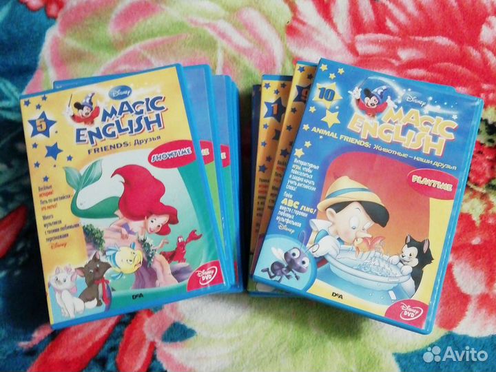 Dvd диски мультфильмы русск англ. 10шт
