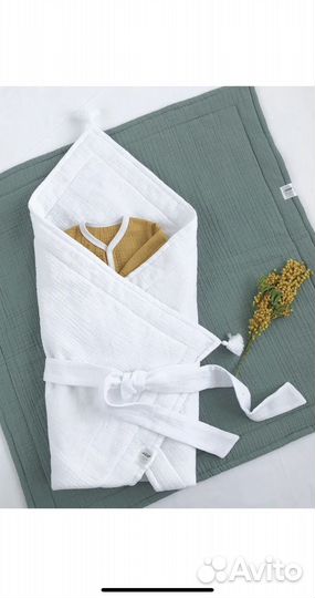 Муслиновое одеялко-конверт