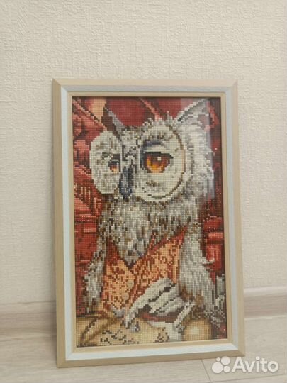 Картина стразами Сова