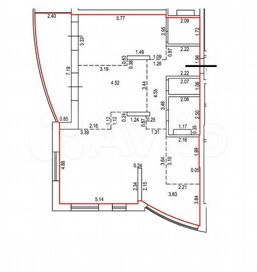 3-к. квартира, 117,5 м², 3/15 эт.