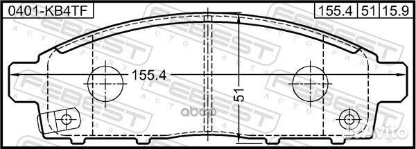 Колодки тормозные передние mitsubishi pajero/MO