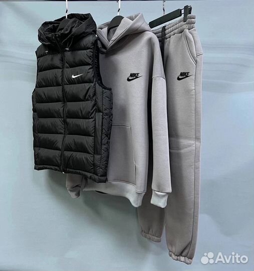 Спортивный костюм мужской на флисе тройка Nike
