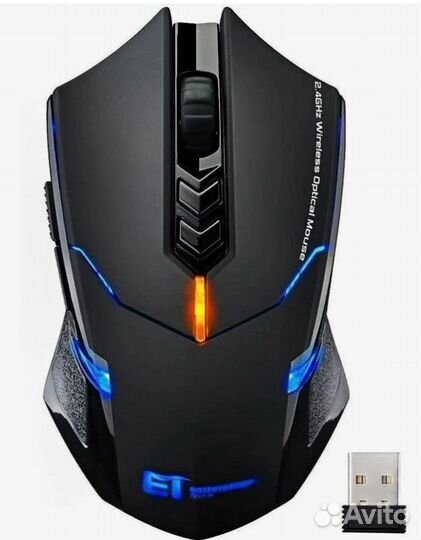 Игровая мышь беспроводная X-08. Черная. Новая