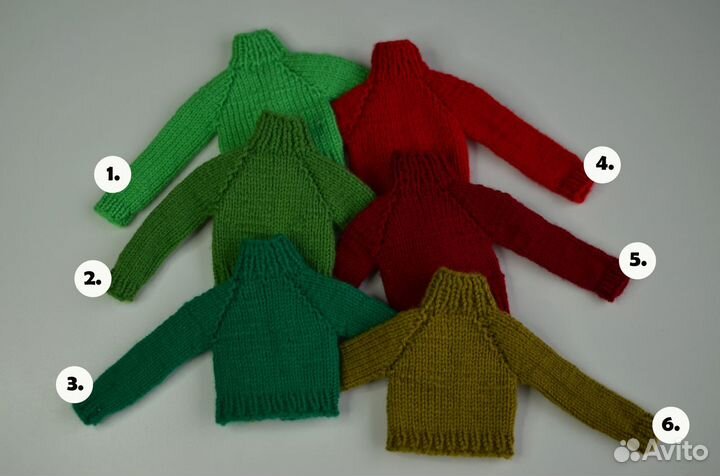 Вязаные свитера для Барби