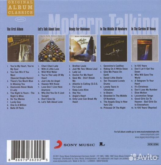 Modern Talking Original album classics 5CD