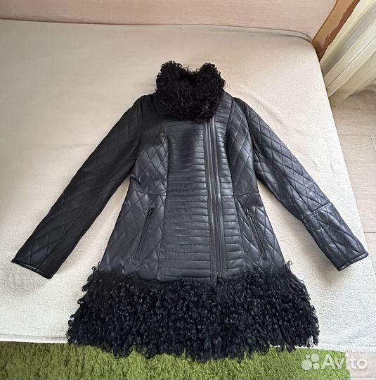 Женская кожаная дубленка 46 48