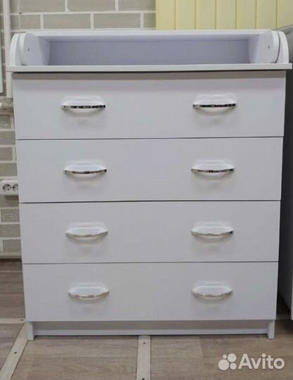 Пеленальный комод 80см. Овальная кроватка 7в1