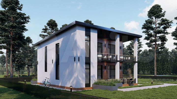 Коттедж 195 м² на участке 6,3 сот.