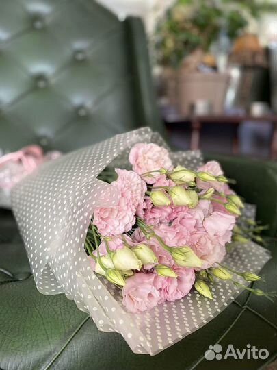 Монобукет из эустомы