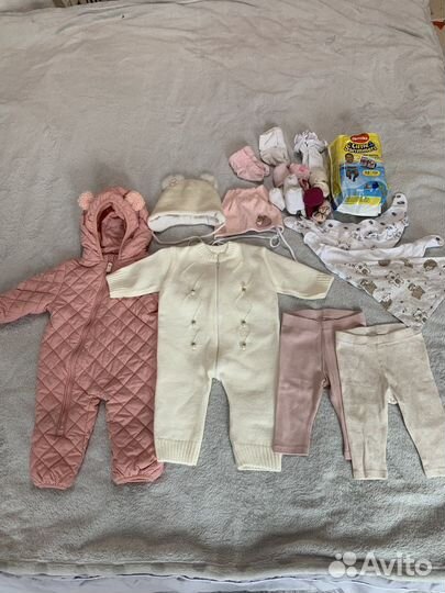 Пакет вещей на девочку до года 2-6м