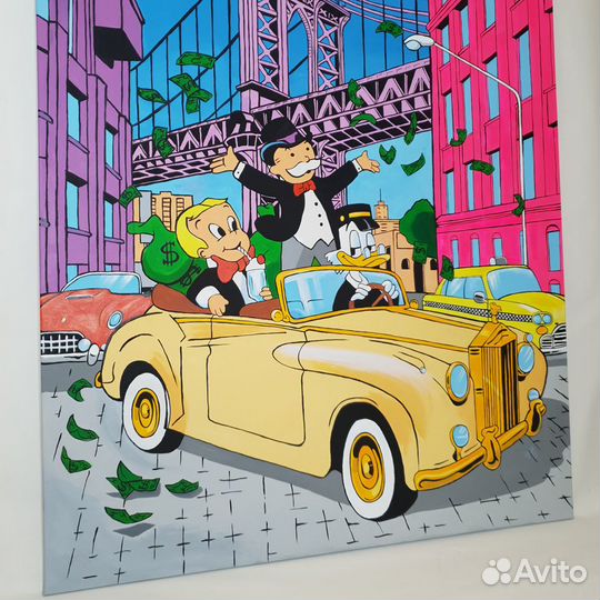 Картины Alec Monopoly Скрудж Дак печать на холсте