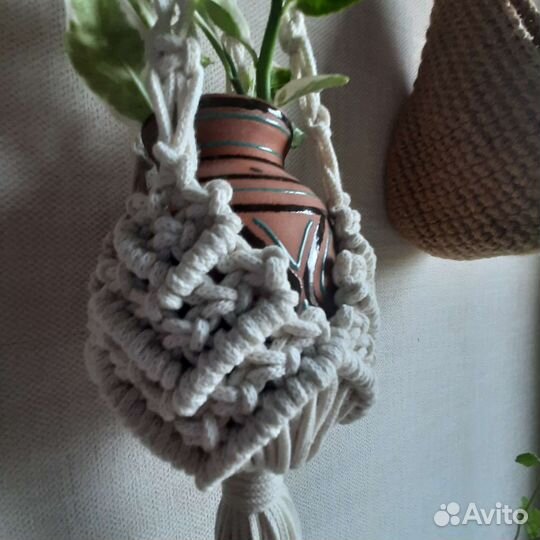 Подвес для цветов макраме