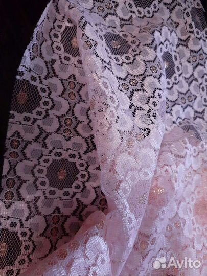 Отрез кружевной ткани винтаж 70-х. годов 145см