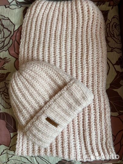 Тёплый комплект шапка+снуд