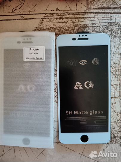 Защитное стекло на 6+7+8+ iPhone