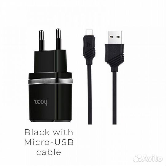 Сетевое зарядное устройство hoco C12 Smart 2xUSB