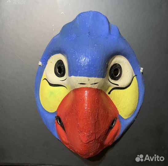 Маска Попугай Новогодняя елочная игрушка СССР