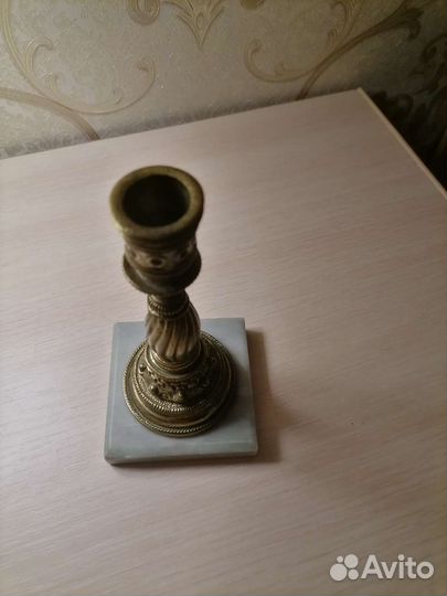 Антикварный подсвечник бронза