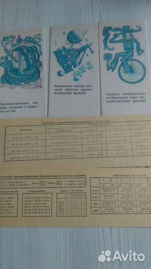 Закладки для книг,учебников,математика