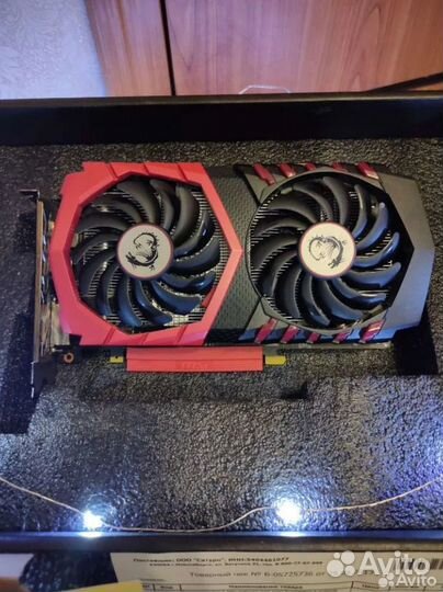 Продам Видеокарту GTX 1050 TI MSI Gaming X 4gb