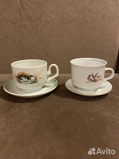 Кружки и чайные пары фарфор: СССР, Польша, гдр