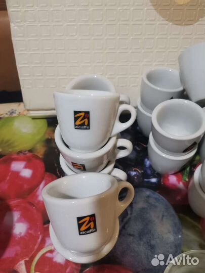 Сервиз, чашки кофейные, горшочки керамич. и кружки