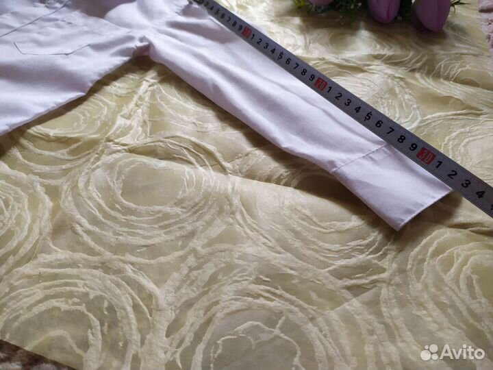 Рубашка белая для мальчика 104 длинный рукав